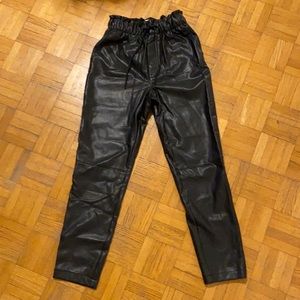 Faux leather pants brand new- ultra high-rise